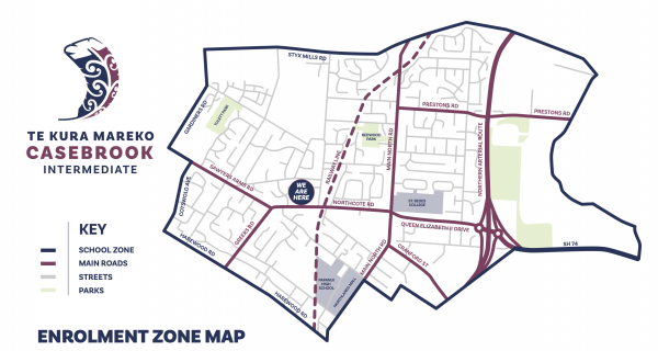 Casebrook Intermediate Zone Map 2022 pic
